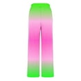 thumbnail image 4 of Wide Leg Sweatpants for Women Fashion Gradient Color Elastic Waisted Long Pants with Pockets Ladies Loungewear Trousers (Multicolor,XL), 4 of 5