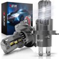 thumbnail image 2 of 2x High Power H4 LED Headlight 1:1 Mini Size Headlamp 20000LM 6500K Car Lamps Super Bright Plug and Play Car Headlight Bulbs, 2 of 5