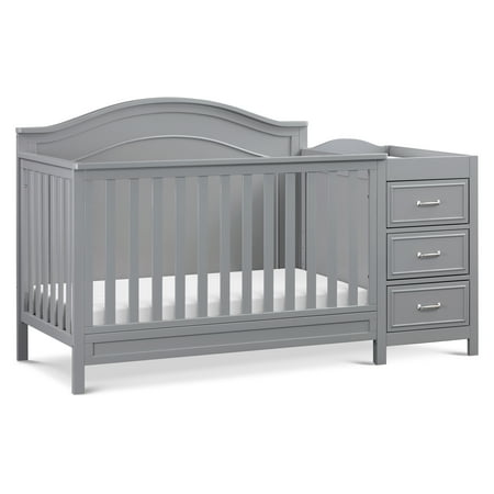Product photo of DaVinci Charlie 4-in-1 Convertible Crib and Changer Combo in Grey in As Is condition