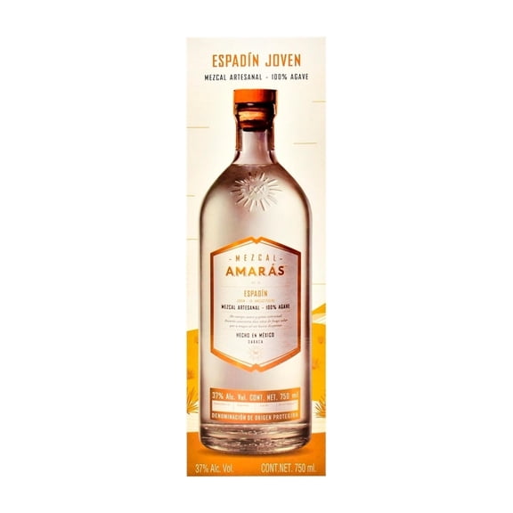 Mezcal artesanal Amarás espadín joven 750 ml