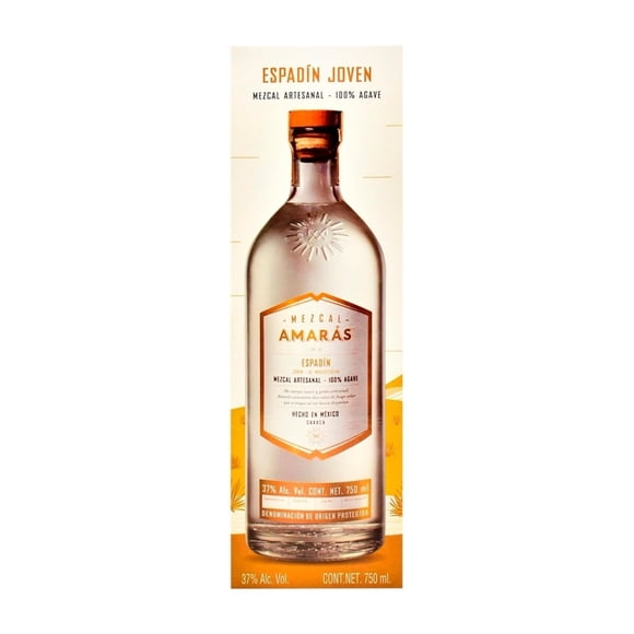 Mezcal artesanal Amarás espadín joven 750 ml
