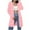 Pink, variant on FDGIU Women's Oversized Zip Up Long Hoodie - Lightweight Fleece Long Tunic Jacket with Pockets, Winter Warm Cozy Sweatshirt