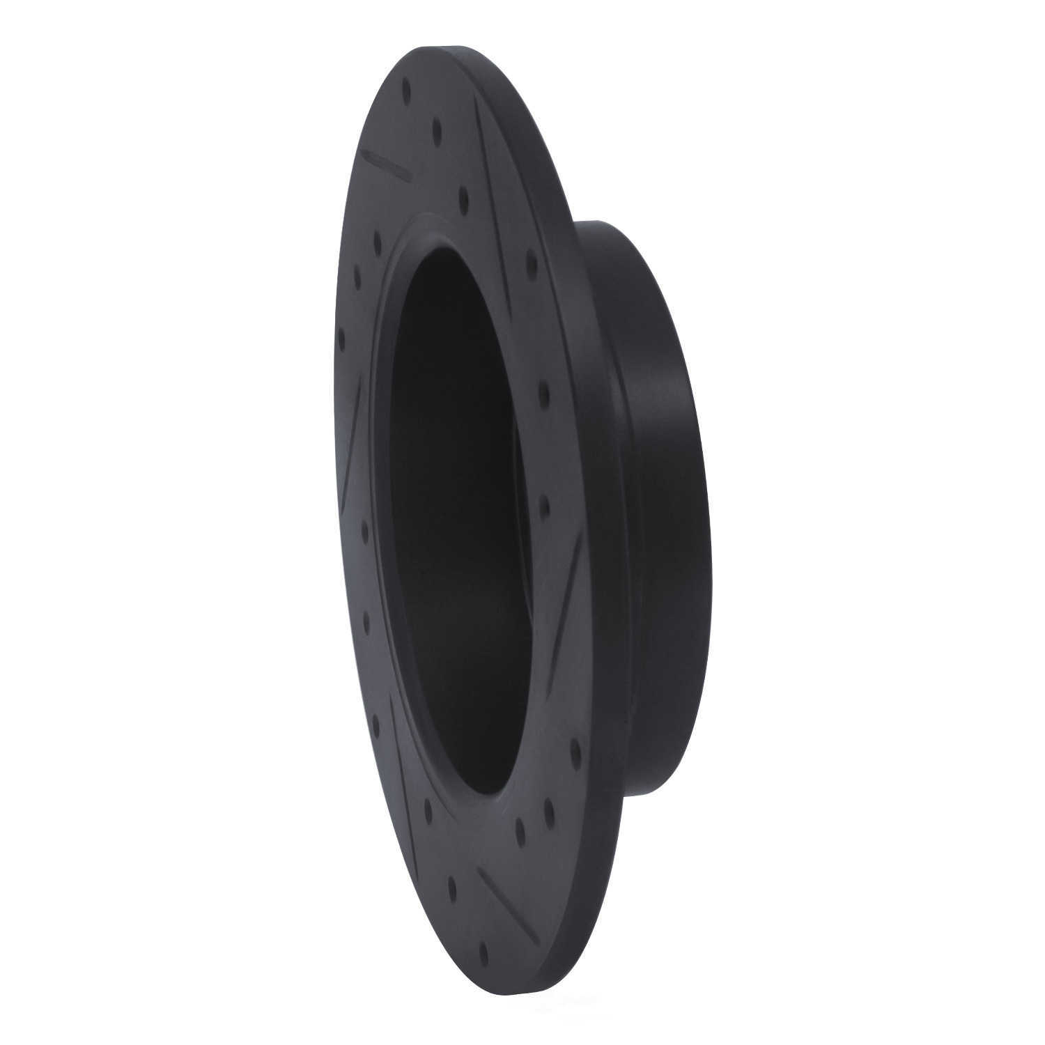 Dynamic Friction Company 633-72011L DFC Brake Rotor - Drilled And Slotted - Black