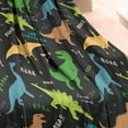 thumbnail image 3 of Black Cartoon Dinosaurs Text Pattern Blanket,Comfortable Soft Flannel Throw Blanket,All Season,Warm Lightweight Blankets for Sofa Bed Couch Living Room Chair,30"x40", 3 of 4