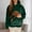 Green, variant on Kangaroo Pouch Hoodie For Women Cat Dog Front Pocket Animal Holder Long Sleeve Tops Fuzzy Fleece Cozy Soft Carrying Sweatshirts