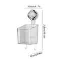 thumbnail image 2 of Estante de almacenamiento de ventosa de plástico gris transparente, organizador montado en la pared para el baño de la cocina, no requiere perforación, 20x13x11cm/7.8x5x4.3in, diseño resistente al, 2 of 5