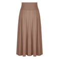 thumbnail image 4 of Aofany Women's Ankle Maxi Skirt High Waist A-line Flowy Long Skirts Front Lace Up Pleats Skirts, 4 of 5