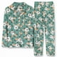 thumbnail image 1 of Pijamas bonitos de algodón para mujer, camisetas de manga larga y pantalones con bolsillos, ropa informal de estar por casa con lunares., 1 of 5