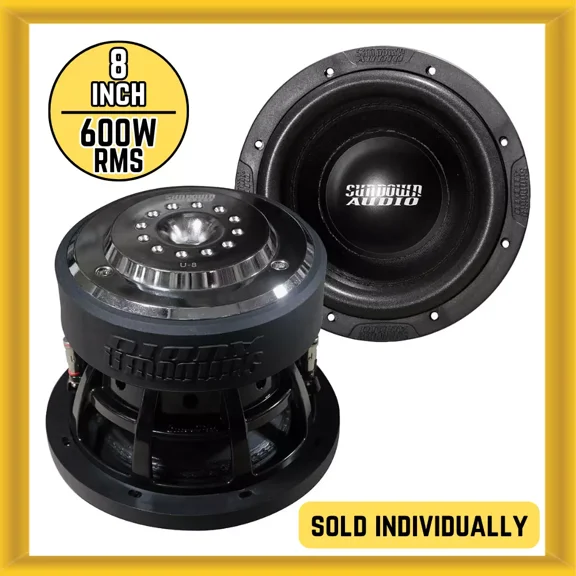 Sundown Audio U-8 2 OHM 8″ Car Woofer 600W RMS Power Dual 2 Ohm Voice Coils