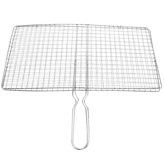 Myenne Fish Grill Basket Folding Clips Accessories Portable Rack Stainless Steel Fish Grilling Basket For Vegetable Steak Grill Rack Grill Oven