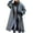 Gray, variant on Womens Winter Coats Single Breasted Pea Coat Fall Straight Cardigan Button Pocket Coat Trench Coat Overcoat Purple