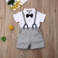 thumbnail image 5 of Newborn Infant Baby Boys Gentleman Clothes Shirt Tops Bib Pants Outfits Set, 5 of 5