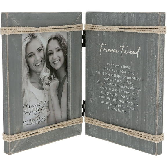Forever Friend 5.5 x 7.5 Hinged Sentiment Frame (Holds 4 x 6 Photo)