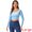 Light Blue, variant on Unique Bargains Women's Velvet Long Sleeve Scoop Neck Solid Crop Top M Blue