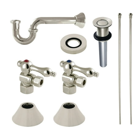 

Kingston Brass CC43106VKB30 Traditional Plumbing Sink Trim Kit with P-Trap and Drain Polished Nickel