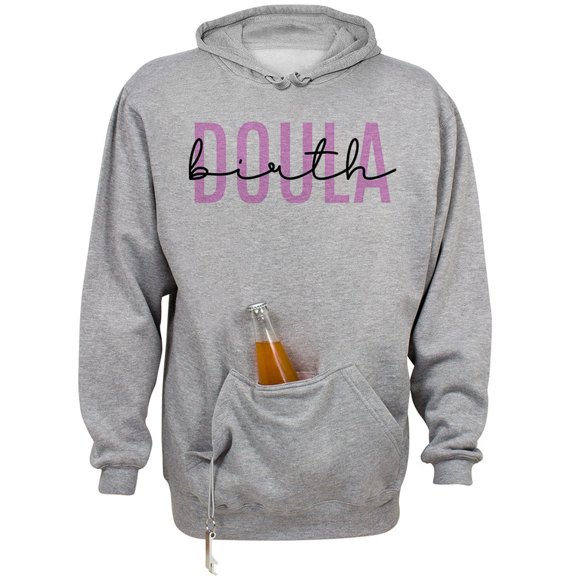 Birth Doula Beer Holder Tailgate Hoodie Sweatshirt Unisex Large Oxford