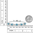 thumbnail image 6 of Gem Stone King 925 Sterling Silver Swiss Blue Topaz, Lab Grown Diamond Bracelet for Women | 5.40 Cttw | Gemstone November Birthstone | Oval 7X5MM | Fully Adjustable 9 inch, 6 of 6