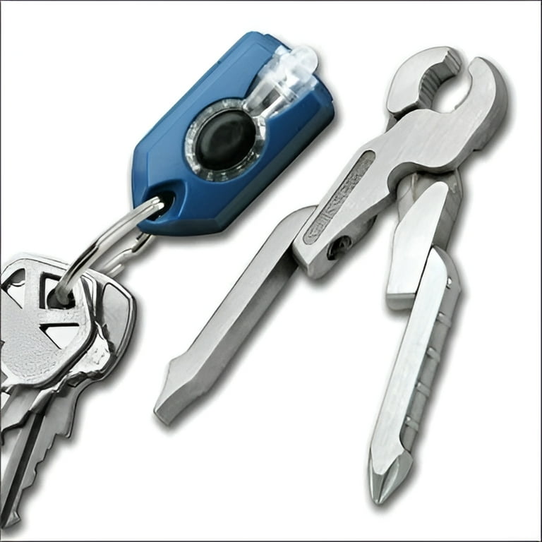 Swiss+Tech Micro-Pro 9-in-1 Key Chain Multi Tool LED Flashlight