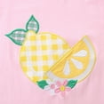 thumbnail image 4 of HILEELANG Toddler Girl Summer Short Clothes Sets Outfits Easter Cotton Pink Lemon Tee Shirts Shorts Playwear 3T, 4 of 5
