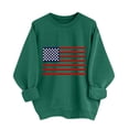 thumbnail image 3 of Uootdi Womens Sweatshirts USA Long Sleeve Crewneck USA Flag Print Loose Fit Weekend Outings Casual Sweatshirts Gift, 3 of 5