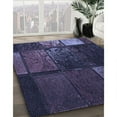 thumbnail image 3 of Ahgly Company Machine Washable Indoor Round Transitional Night Blue Area Rugs, 6' Round, 3 of 7