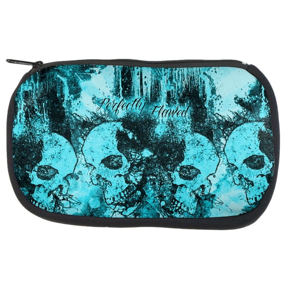 Perfectly Flawed Blue Dreaming Skulls Makeup Bag