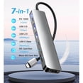 thumbnail image 5 of USB C Hub Multiport Adapter - 7 in 1 Portable Space Aluminum Dongle with 4K HDMI Output, 3 USB 3.0 Ports, SD/TF Card Reader Compatible for MacBook Pro, XPS More Type C Devices, 5 of 9