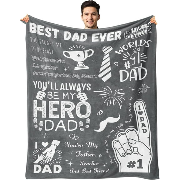 Birthday Gifts for Dad - Dad Presents from Daughter Son - Fathers Day Christmas Valentines Day Bday Gifts for Father Who Have Everything - Best Daddy Ever Blanket - Daddy Throw Blanket