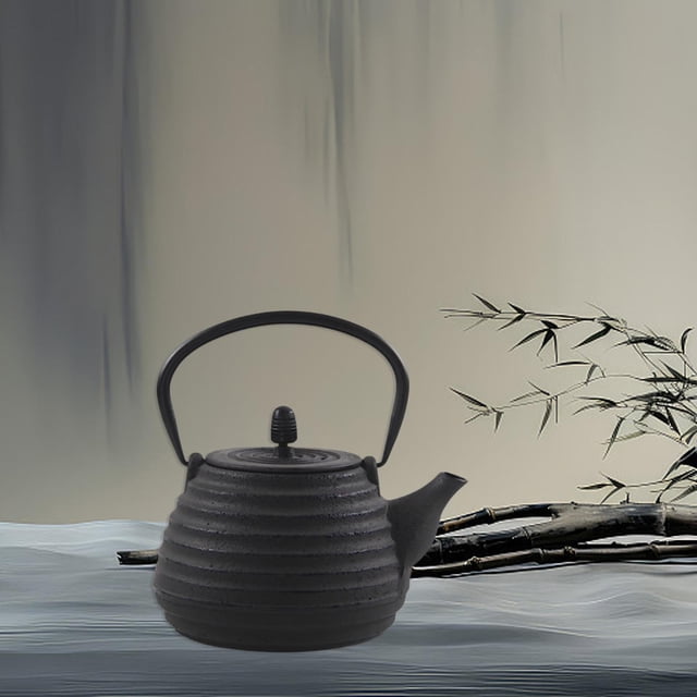 Tetera de hierro fundido para té, 1000 ml, estilo japonés, retro, con infusor para té de hojas sueltas, regalo para amantes del té en casa Hilo grueso
