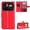 Red, variant on Wallet Case for Nothing Phone 4A Pro with Card Holder, PU Leather Flip Phone Case with Kickstand Magnetic Closure Wrist Strap Red