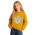 thumbnail image 4 of Fiaer Kids Highland Cow Hoodie Cowboys Shirt Funny Graphic Sweatshirt Cute Tops,Size 2-14 Years Yellow 160, 4 of 8