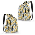 thumbnail image 2 of Xixirimido Vintage Lemon Floral Print 17" Kids Backpack for Boys & Girls Large School Bags with Multi Pockets Elementary Middle High School Student Bookbag, 2 of 8