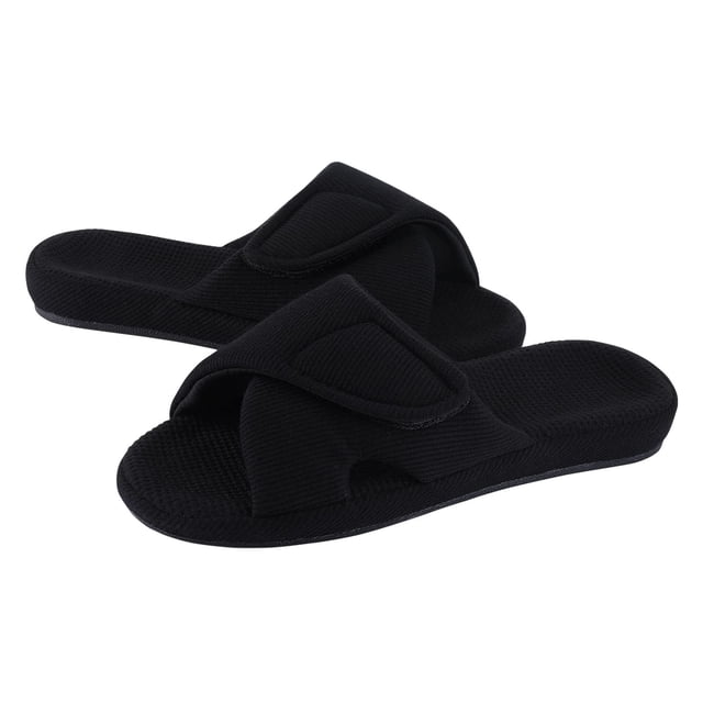 Comwarm Four Seasons Slippers For Women Open Toe Anti-Slip Home Shoes Adjustable Cozy Slides Printed Sandals With Arch Support tzw