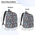 thumbnail image 2 of Goofa The Nightmare Before Christmas Pattern Durable Canvas Daypack - High-Quality Vintage Backpack, Compact & Versatile for Travel and Everyday Use-Medium, 2 of 5