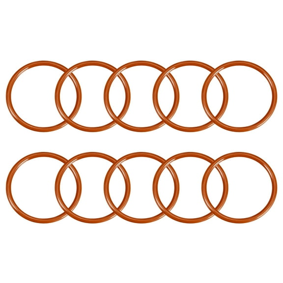 Silicone O-Ring 50mmx43mmx3.5mm VMQ Seal Rings Sealing Gasket Red 10PCS