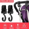 thumbnail image 5 of Tebru 2PCS Multifunctional Baby Stroller Hook, Rotatable Basket Mommy Shopping Hand Bag Hooks Hanger Pushchair Accessories, 5 of 8