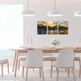thumbnail image 3 of 3 Pieces Grand Teton Canvas Wall Art Sunflower National Park River Scene Picture Artwork Sunrise Mountain Landscape Print Painting for Living Room Bedroom Kitchen Home 12x16inchx3pcs, 3 of 5