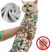 Cat Grooming Wrap, Self-Adherent Soft Cat Blanket to Wrap, Nail Clipping, Anti-Bite, Anti-Scratch, Anti-Escape Calming Wrap(XL)