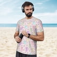 thumbnail image 4 of Wukai Colorful Bunny Print Men's Short-Sleeved Mesh T-Shirt,Quick-Dry Short Sleeve Workout T-Shirt-X-Small, 4 of 8