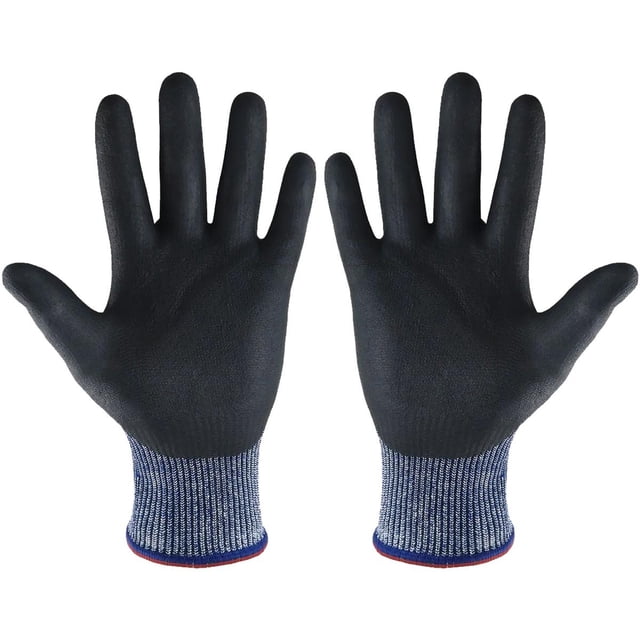 Guantes de Cocina GlovesFlam 1 Par S Gris/Negro 130mm x 200mm NylonHPPENitrilo CE EN388 Nivel 5. VentDepot MXGVM-001
