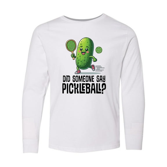 Inktastic Funny Pickleball Player Quote Long Sleeve Youth T-Shirt