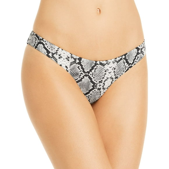 Aqua Swim Womens Snake Print Scoop Swim Bottom Separates, Black, Black, X-Large