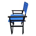 thumbnail image 4 of Set of 2 Outdoor Indoor Wooden Folding Chair, Portable Canvas Director Chair for Picnic Beach Camping Event Backyard Barbecue, Blue, 4 of 6