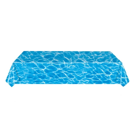 

Ocean Waves Plastic Tablecloth Water Waves Disposable Tablecloth for Ocean Party Decor