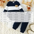 thumbnail image 3 of Splozh Newborn Baby Boy Fall Winter Clothes Boy Outfit Embroidery Romper Pants Sets Newborn Boy Clothes,Navy,3-6 Months, 3 of 9