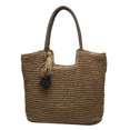 thumbnail image 2 of Bolsos laterales grandes con borla de paja para mujer bandoleras a Ehuebsd la moda de verano bolsos de playa 2022, 2 of 9