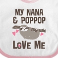 thumbnail image 4 of Inktastic Nana and Poppop Love Me Girls Baby Bib, 4 of 4