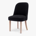 thumbnail image 6 of WestinTrends Genevieve Mid-Century Modern Curveback Boucle Dining chair set, Black, 6 of 12