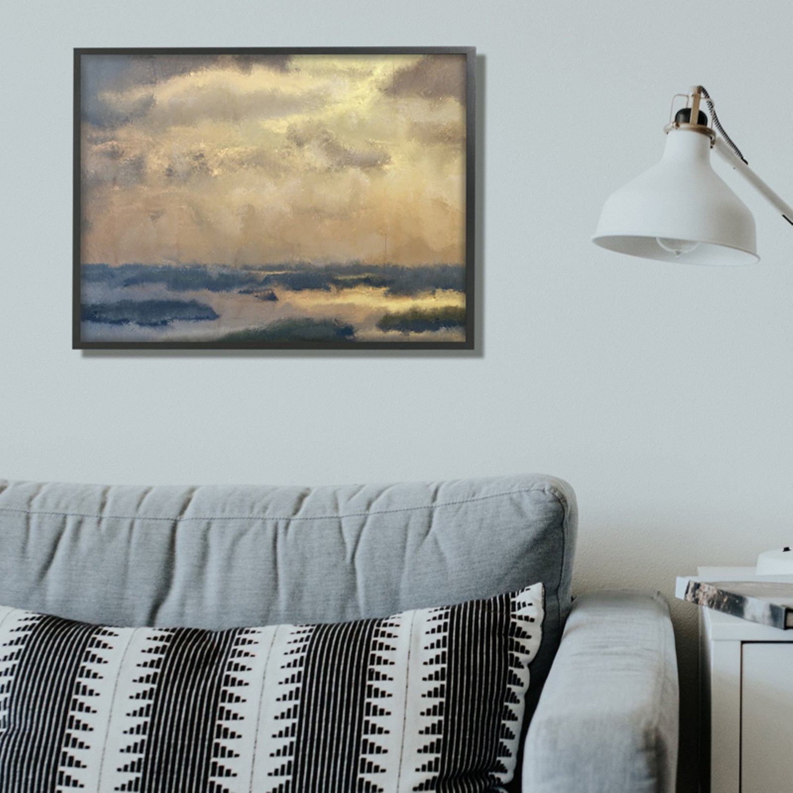 The Stupell Home Decor Collection Painted Neutral Morning Sky Abstract Wall Art