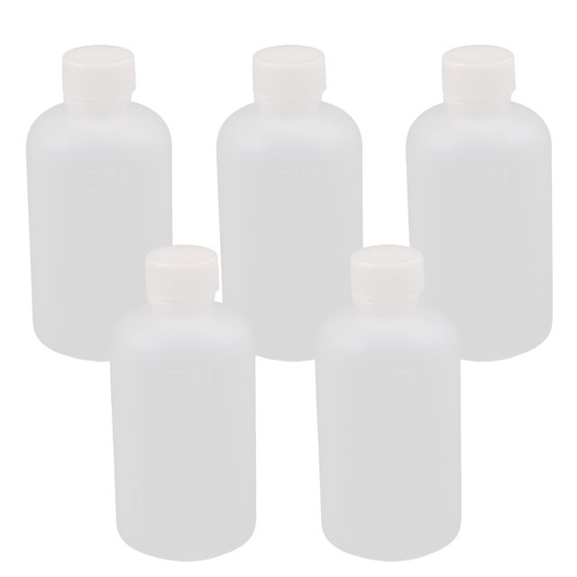 Botella de reactivo de laboratorio química de boca pequeña de 100 ml, 5 piezas